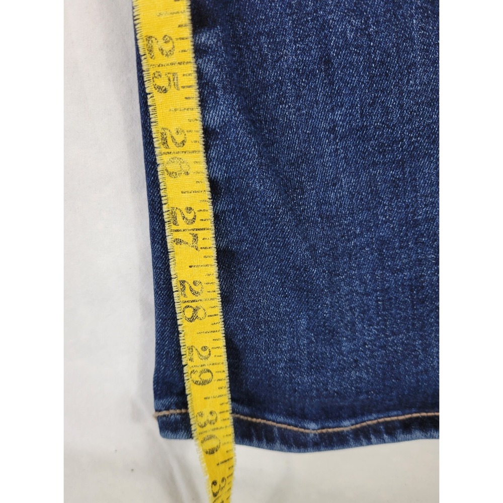 American Eagle Super High-Rise Flare Jeans Luxe Stretch Dark Wash 4 Short 3945 - Picture 3 of 11